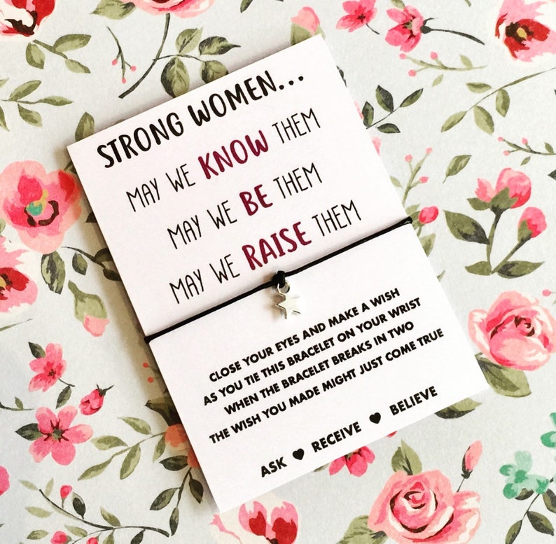 Strong Women Wish String Empowering Women Gift Buy 5 get 1 Free!