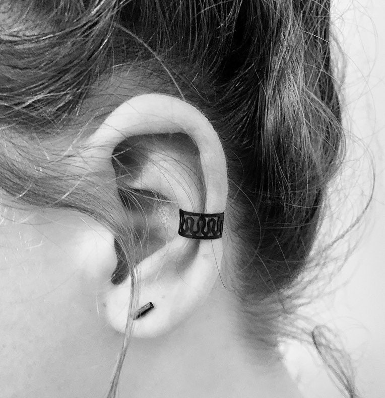 Black Ear Cuff. No Piercing. Available in 6 Styles Etsy UK