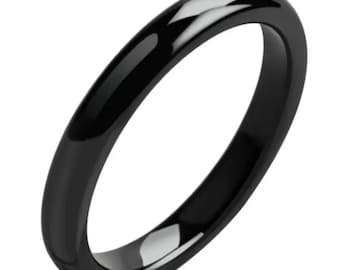 Black Stainless Steel Wedding Ring | Black Wedding Band | Black wedding rings | Unisex rings