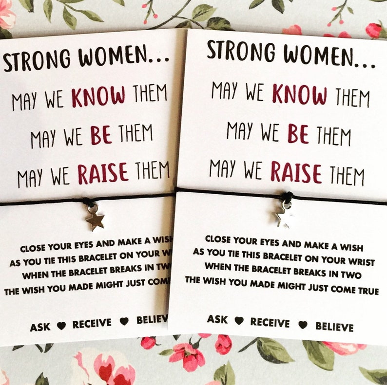 Strong Women Wish String Empowering Women Gift Buy 5 get 1 Free!