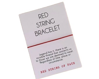 Bracelet cordon rouge | Cadeau du destin | Bracelet chaîne du destin rouge | Achetez-en 5, obtenez-en 1 gratuit