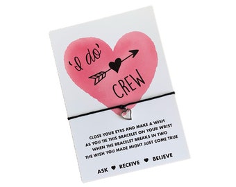 Hen party gifts | I do crew wish string | I do crew wish bracelet | Hen party favours | Buy 5 get 1 free!!!!