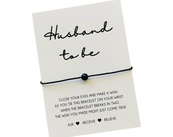Husband to be gift | Husband wish bracelet | Gift for Husband to be | Gift for the groom | Groom gift | Wedding day gift for Husband