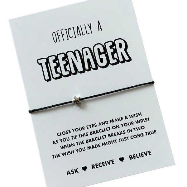 Teenager gift | Gift for teenager | Teenager wish string bracelet | Officially a teenager gift  Teenager birthday gift |  BUY 5 GET 1 FREE