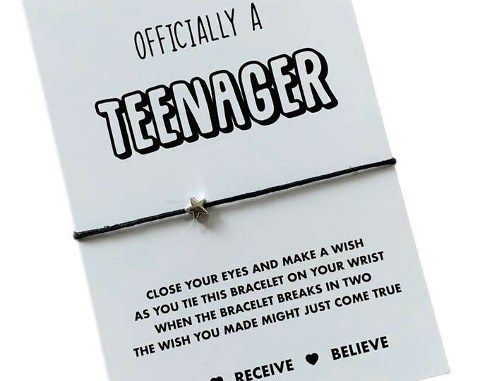 Teenager gift | Gift for teenager | Teenager wish string bracelet | Officially a teenager gift  Teenager birthday gift |  BUY 5 GET 1 FREE