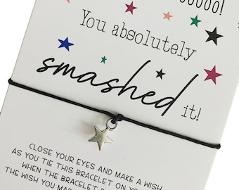 You smashed it gift | You smashed it wish bracelet | Passed exams gift | Results day gift | Well done gift | BUY 5 GET 1 FREE