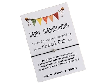 Thanksgiving wish string bracelet | Gift for Thanksgiving | Thanksgiving gift