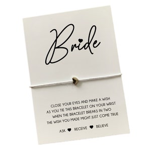 Bride wish bracelet | Gift for Bride to be | Bride to be bracelet | Bride gift | Wedding day wish for bride | Buy 5 get 1 free