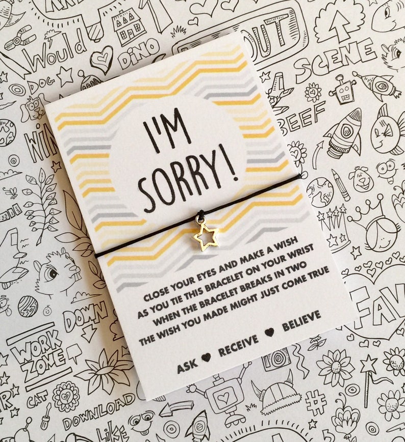 Es Tut Mir Leid Geschenk Es tut mir leid Wunschschnur Es tut mir leid Geschenk - Etsy.de