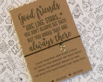 Good Friends Are Like Stars Wish String Good friends are like stars wish Bracelet