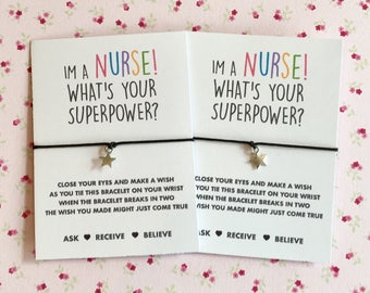 Nurse wish string! Nurse wish bracelet! Nurse charm bracelet! Nurse gift! UK seller! Fast dispatch! Buy 5 get 1 free!