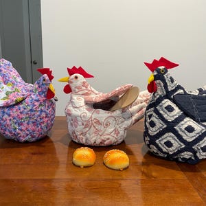 Chicken/Hen Bun Warmer Bread Basket, Toaster & Tea Kettle Cover