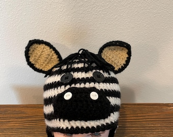 Zebra Earflap Hat