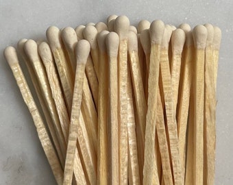 1.85" White Matchsticks | 40 Artisan Colored Tip Safety Matches