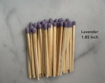 1.85" Lavender Matchsticks | 40 Artisan Colored Tip Safety Matches
