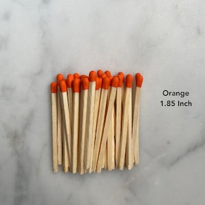 Petites allumettes à pointe orange de 1,85 po. | Allumettes de sûreté pour travaux manuels et cadeaux | Remplisseur de bocal d&#39;apothicaire | Joli cadeau d&#39;accessoires pour bougies