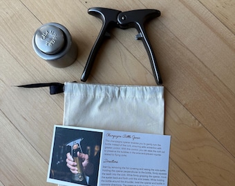 Champagne Opener & Wine Bottle Remover - Luxury Wine Accessory - Wedding Gift for Couple - Professional Grade Stainless Steel Barware Tool