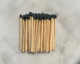 2" Black Matchsticks | 40 Artisan Colored Tip Safety Matches