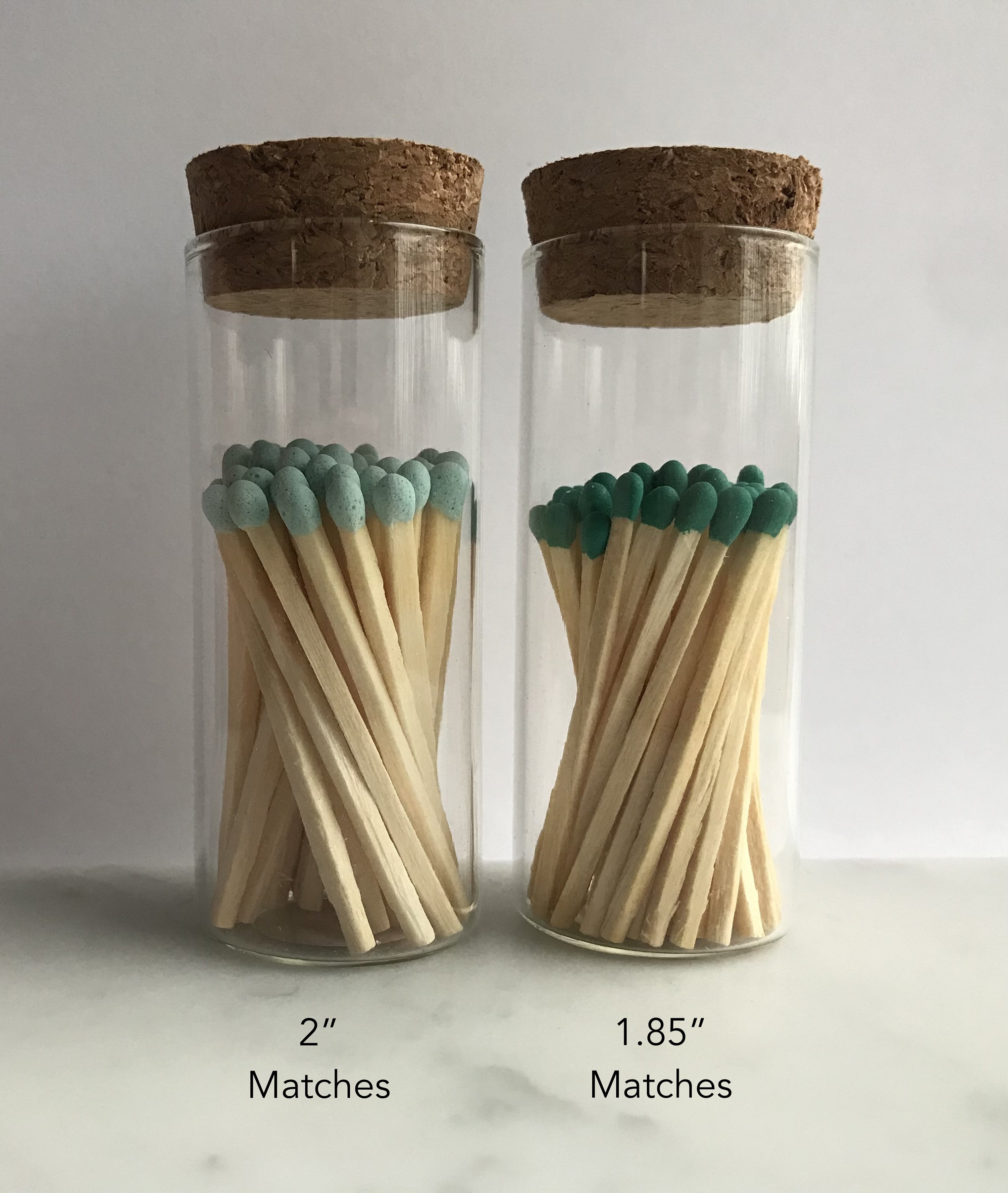 Colored Tipped Safety Matches in Glass Bottle With Cork Top Etsy
