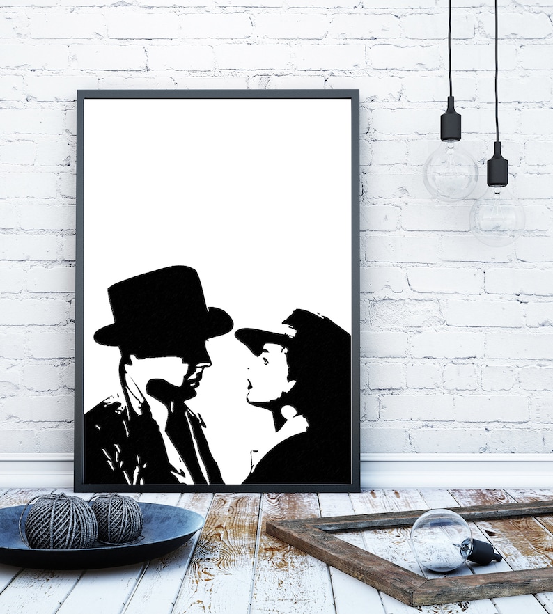 Casablanca movie print movie wall art movie poster black and Etsy