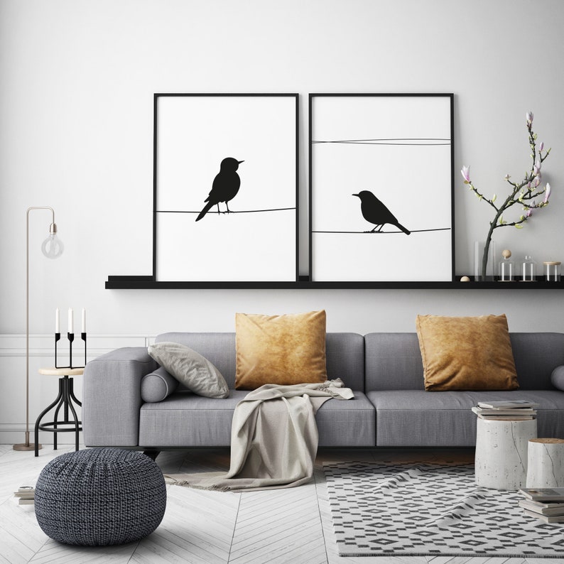 Birds Wall Art Bird Wall Art Bird Print Set Birds Etsy UK