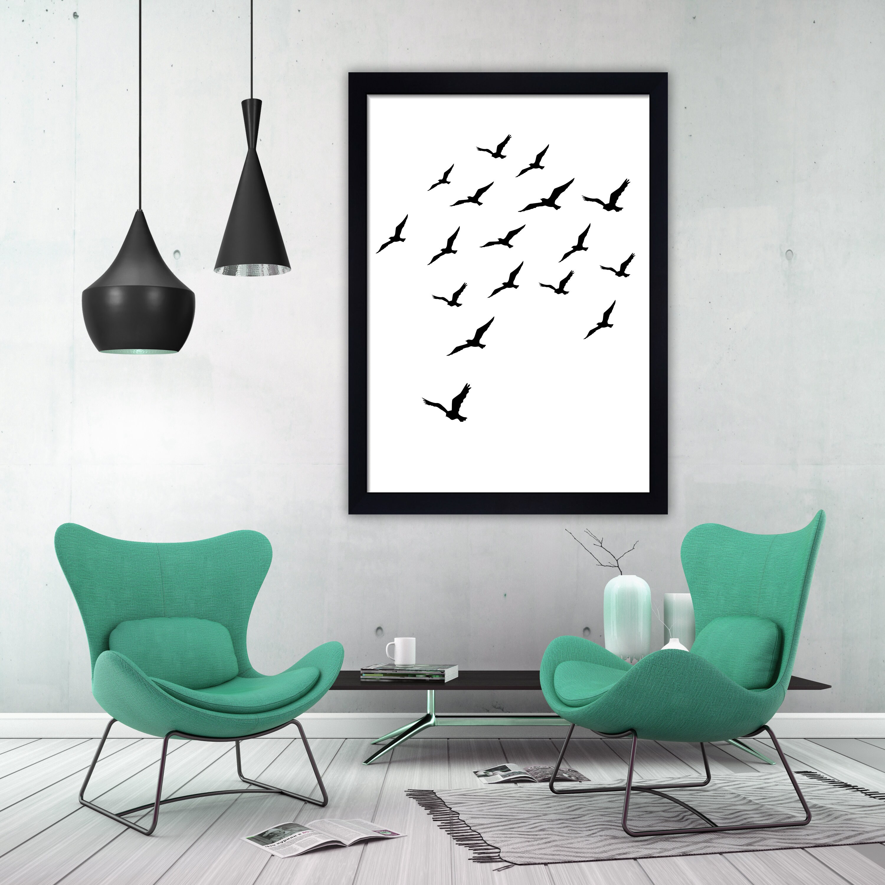 Bird print bird wall art black and white wall art black and Etsy