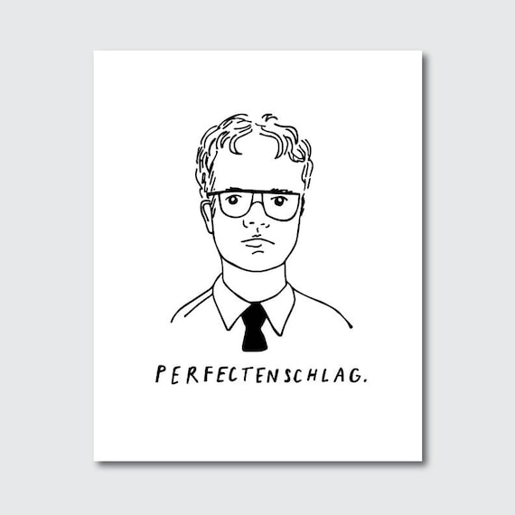 The Office TV Show Wall Art Printable Illustration Instant Etsy