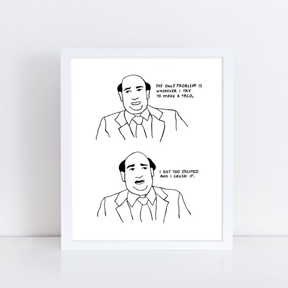 The Office TV Show Wall Art Printable Illustration Instant Etsy
