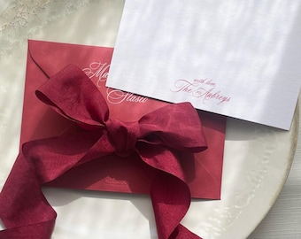 Note Card & Placecard Bow Envelope
