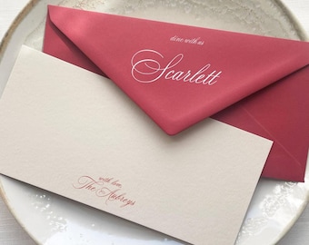 Personalised Notes / Menu / Placecards