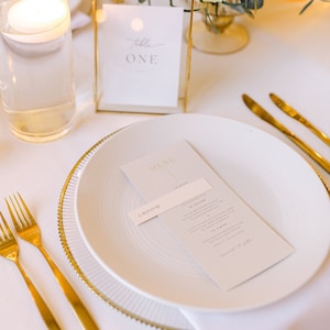 Gold Foiled Card Wedding Menus image 3
