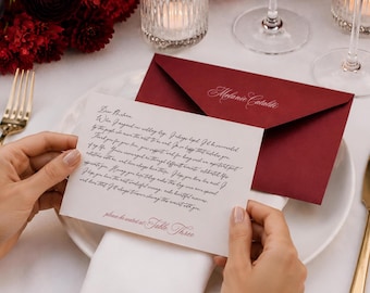 Personalised Notes & Envelopes Placecards Letters to Guests