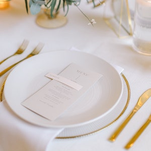 Gold Foiled Card Wedding Menus image 2