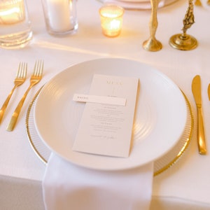 Gold Foiled Card Wedding Menus image 6