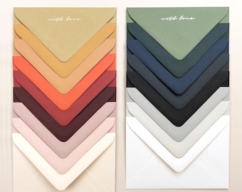 162x114mm / 4.5x6.4inches / C6 Gold Foiled Wedding Envelopes, Heavyweight Pointed Flap