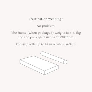Linen Fabric Wedding Welcome Sign with Silk Ribbon Bows with or without frame stand image 9