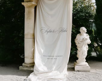 Satin Wedding Welcome Sign Extra Large