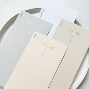 Gold Foiled Card Wedding Menus image 7