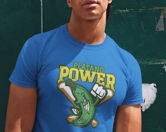 Platano Power Dominican Republic Baseball Player Short-Sleeve Unisex T-Shirt for Plantain Fans! Quisqueya la Bella!