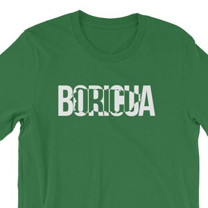 Boricua Map Tshirt - Puerto Rico Gift Tee- Gift for Puerto Ricans - Puerto Rico Map Cut Out Short-Sleeve Unisex T-Shirt