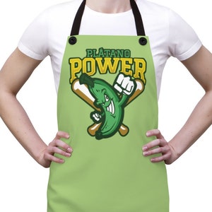 Platano Power Dominican Baseball Player Apron - Dominican Republic Kitchen Grill Gift - Beisbol de Republica Dominicana - Plantain Fan Gift