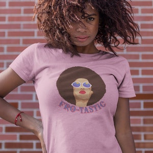 Afro Hair Women&#39;s short sleeve t-shirt - Afrocentric Style - African American Roots, Heritage, Ancestry Graphic T-shirt - Melanin Poppin Tee