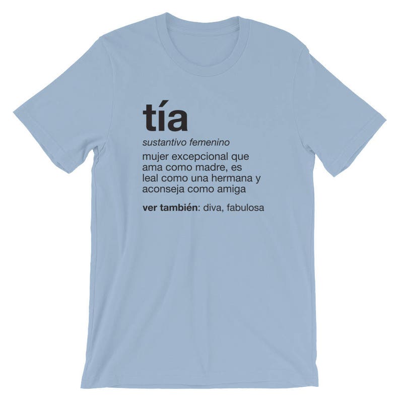 Tia Definition Tshirt Spanish Titi Gift Auntie Unisex T-Shirt Best Aunt Gift Baby Shower, Pregnancy, Birth, Announcement image 5