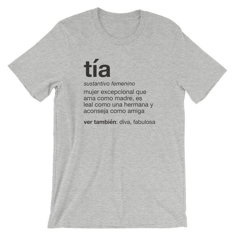Tia Definition Tshirt Spanish Titi Gift Auntie Unisex T-Shirt Best Aunt Gift Baby Shower, Pregnancy, Birth, Announcement image 4