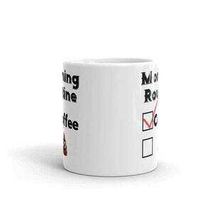 Morning Routine Mug Funny Gift Mug Coffee Lover Ceramic Mug Morning Routine - Etsy