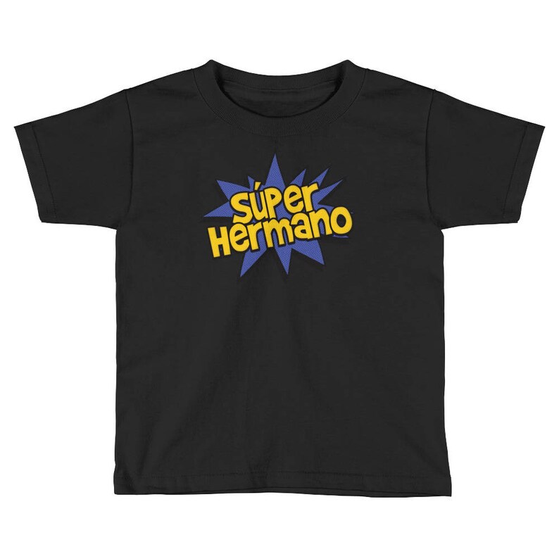 Super Hermano, Spanish Brother Shirt - Super Hero Bro Tee - Kids / Toddler Short Sleeve T-Shirt - Sibling Gift - Family Photo Reunion Outfit image 3