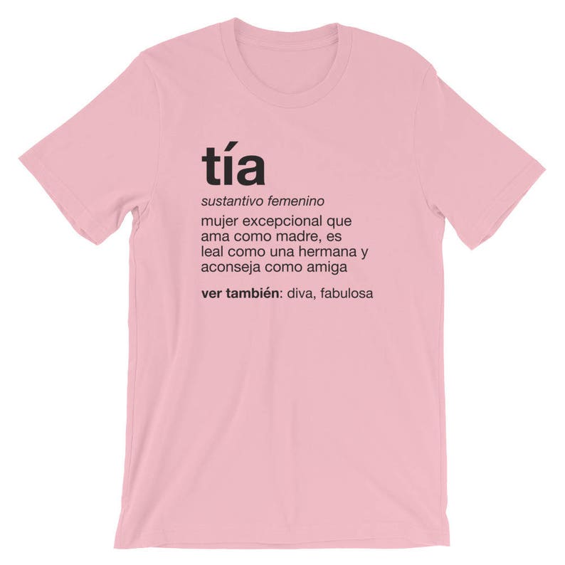 Tia Definition Tshirt Spanish Titi Gift Auntie Unisex T-Shirt Best Aunt Gift Baby Shower, Pregnancy, Birth, Announcement image 2