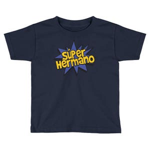 Super Hermano, Spanish Brother Shirt - Super Hero Bro Tee - Kids / Toddler Short Sleeve T-Shirt - Sibling Gift - Family Photo Reunion Outfit image 4