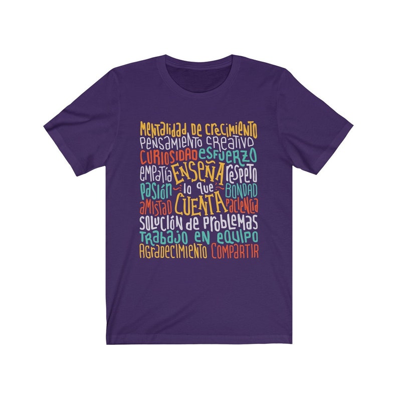 Enseña Lo Que Cuenta - Teach What Counts - Growth Mindset Spanish Teacher Unisex T-shirt image 9