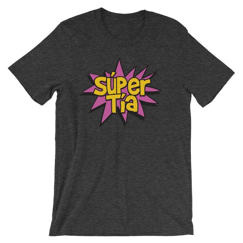 Tia Shirt Titi Shirt Super Tia Spanish Auntie Shirt Aunt Tshirt Tia Gift, Unisex short sleeve t-shirt, Pregnancy Announcement image 5